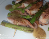 Foto del paso 8 de la receta: Pincho de pulpo con trigueros, vinagreta de balsámico de manzana