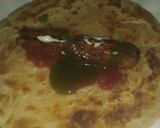 A picture of step 3 of Paratha roll.