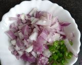 A picture of step 2 of Healthy sprout chaat.