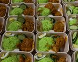 Gambar langkah 9 resipi Nasi Lemak Rendang Ayam.