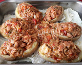 Foto del paso 10 de la receta: Patatas rellena de carne con verduras y bechamel gratinada