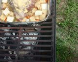 A picture of step 3 of Smokey Lamb on a Grill with Veggies.