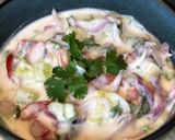 A picture of step 3 of 3 colour Veggie Raita.