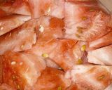 A picture of step 1 of Watermelon smoothie.