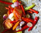 Foto langkah ke 2 dari resep Sambel tempe ikan asap kemangi.