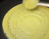 A picture of step 4 of Pesarattu or Green Moong Dosa.