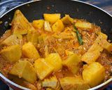 A picture of step 9 of Arunachal Pradesh Style Jackfruit Potato Curry.