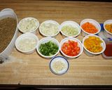 A picture of step 1 of Lentils with vegetables and choricillos soup.