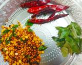 A picture of step 1 of Puliyogare.