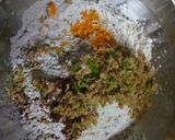 A picture of step 1 of Bajri methi muthia/ pearlmilet fenugreek muthia.