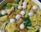 รูปขั้นตอนการทำที่ 6 ของ เกี๊ยวน้ำไก่ใส่ลูกชิ้นปลา