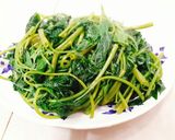 Hình bước làm 1 của món Đọt lang luộc chấm thịt kho tiêu (thịt kho mỡ trong)