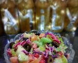 A picture of step 4 of Rainbow pasta salad.