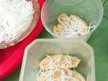 Kem chuối dừa đậu phộng bước làm 3 hình