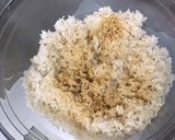 Une image de l'étape 2 de Dôme de riz au gingembre et fleurs de ciboulette.