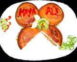 A picture of step 5 of Chicken shami burger.