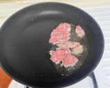 A picture of step 1 of Korean Kimchi Tofu Stew.