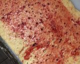 A picture of step 9 of Swiss roll with cream #baking contest.