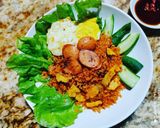 Hình bước làm 3 của món Cơm chiên kim chi 😘