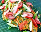 A picture of step 3 of PEPES IKAN WOKU IN HERBAL CURRY, WRAP WITH BANANA LEAVES.