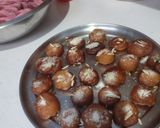 A picture of step 9 of Badhusha (sweet).