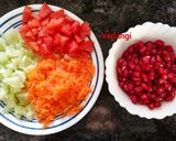 A picture of step 2 of Curd Rice with veggies.