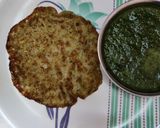 A picture of step 7 of Moong dal chilla.