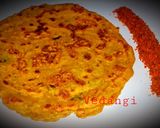 A picture of step 6 of Besan Oats Chilla.