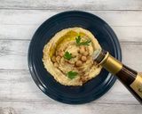 A picture of step 9 of Delicious Hummus made with Shiitake powder.