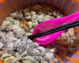 Hình bước làm 1 của món Hàu nướng mỡ hành NCKD phiên bản siêu to