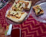 A picture of step 21 of Chicken tikka pizza (without oven bake in pateela).