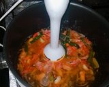 A picture of step 2 of Gobhi (cauliflower) with chicken.