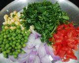 A picture of step 1 of Corn Biryani.