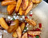 A picture of step 3 of My Jacket Chips with chilli and onion flavouring.