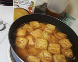 Hình bước làm 3 của món Cá hồi kho đậu hũ