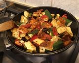 Une image de l'étape 7 de Légumes du jardin sautés au lard.