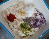 A picture of step 1 of Urad dal vadas.