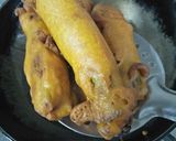 A picture of step 9 of Bharli Shevgyachya Shenganchi Bhaji (Stuffed Drumstick Fritters).