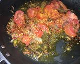 A picture of step 3 of Jhat pat timater chutney.