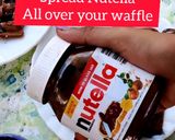 A picture of step 5 of Dessert: Eggless chocolate Waffles.