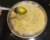 A picture of step 1 of Mohanthal Halwa.