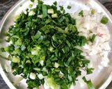A picture of step 1 of Leek paratha.
