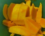 A picture of step 1 of Mango lassi.