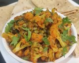 A picture of step 4 of Pigeon Peas and Cauliflower Shaak ફ્લાવર તુવર દાણા નું શાક.
