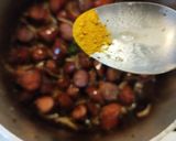 Une image de l'étape 6 de Rougail saucisses.