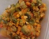 Foto del paso 3 de la receta: Panqueques rellenos con pollo y verduras