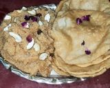 अष्टमी नवमी भोग थाल (हलवा पूरी) (Ashtami Navmi Bhog Thali Recipe in Hindi) रेसिपी चरण 6 फोटो