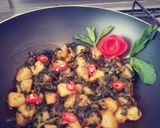 A picture of step 8 of Methi aloo.