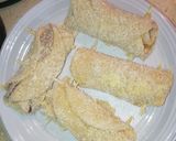 Sonkás-sajtos gombatekercs rántva recept fázis 2 fotója