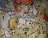 Foto del paso 14 de la receta: Fettuccine con cremoso de cabra con gulas y gambones